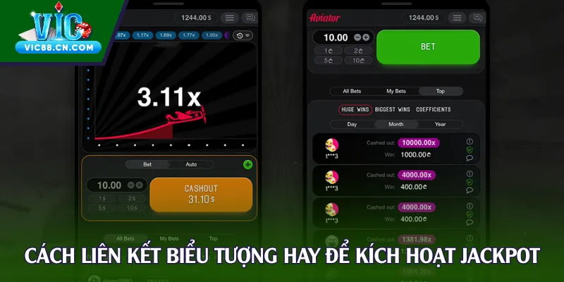 Cách liên kết biểu tượng hay để kích hoạt jackpot