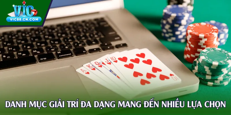 Danh mục giải trí đa dạng mang đến nhiều lựa chọn